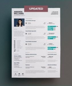 Download Consider downloading this CV template , if you need a minimal resume. The sharp lines and clean header sections will attract the potential employer towards the right content. for free, by clicking download button